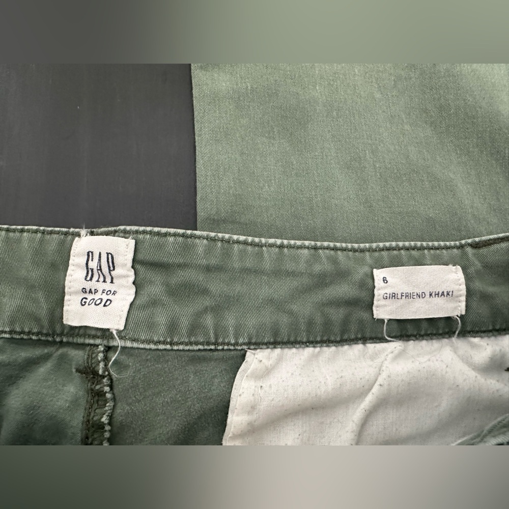GAP Olive Green Girlfriend Khakis - Picture 7 of 9